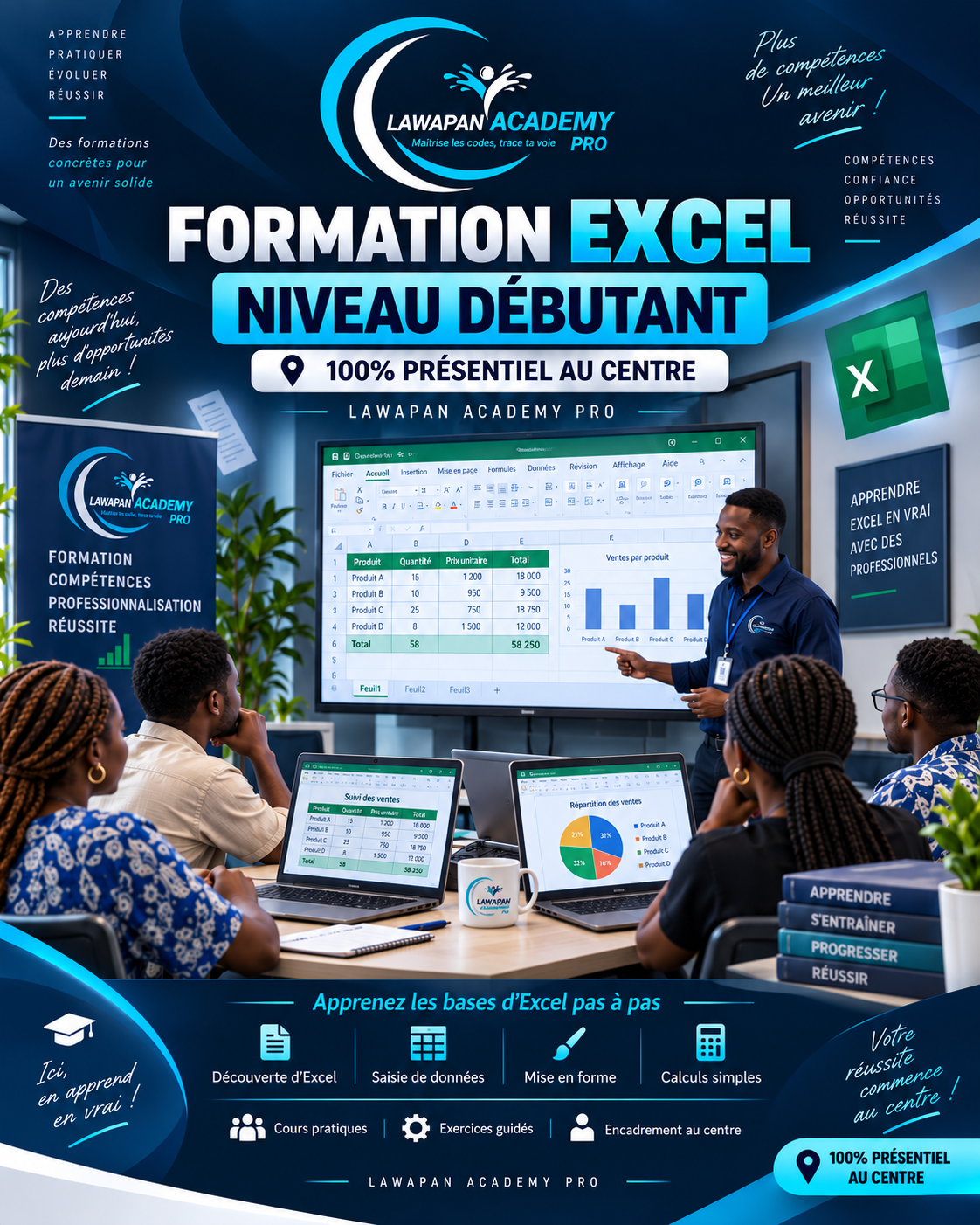 Excel Débutant - au centre