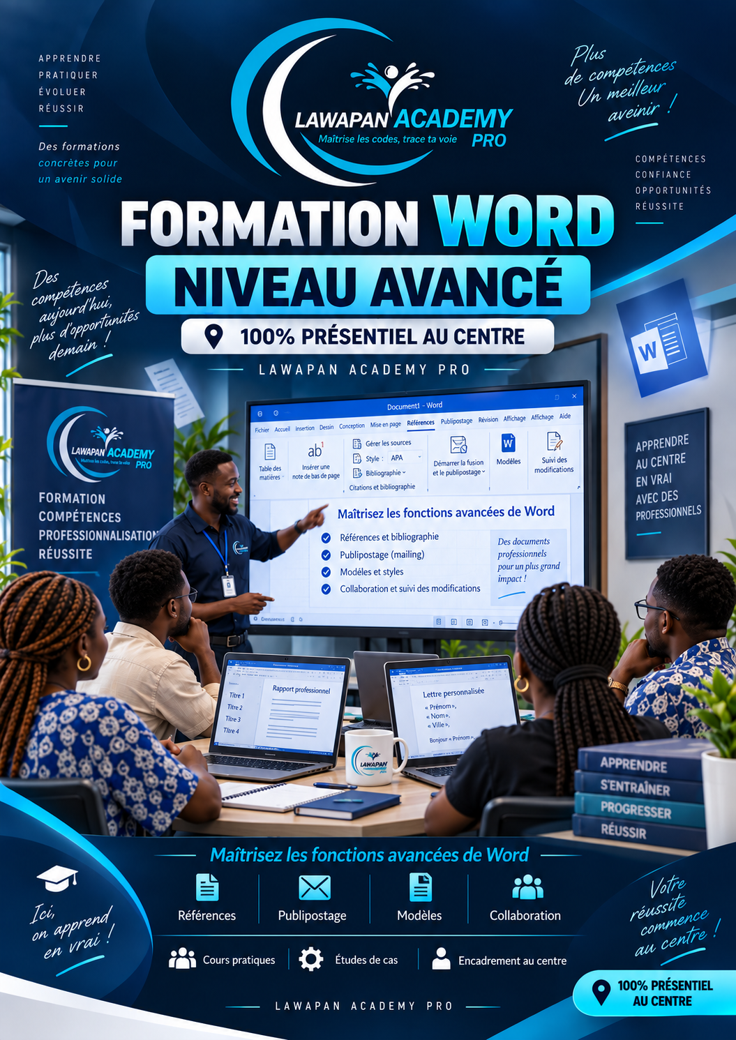 Word Avancé - au centre
